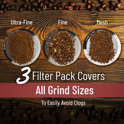 Reusable AeroPress Filter Set - 3 Pack - Mesh, Fine, Ultra-Fine